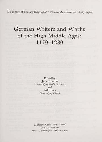 German writers and works of the High Middle Ages, 1170-1280
