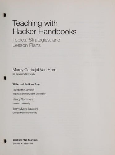 Teaching with Hacker handbooks