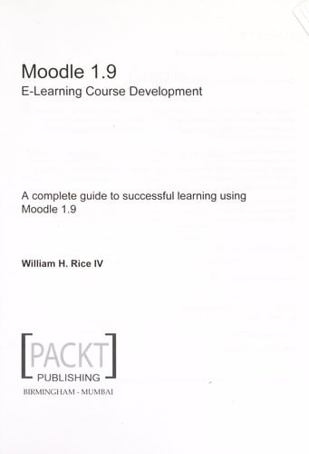 Moodle 1.9 e-learning course development