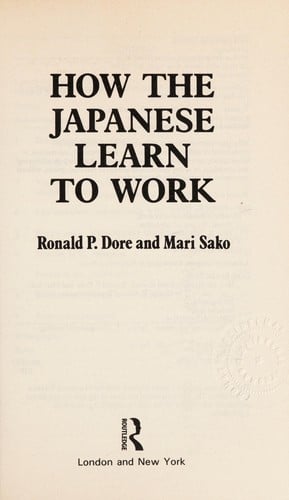 How the Japanese learnto work