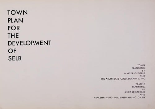 Town plan for the development of Selb: