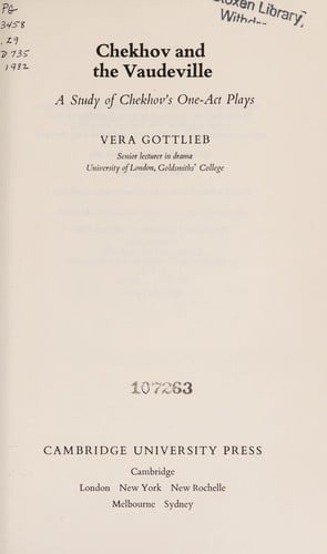 Chekhov and the vaudeville