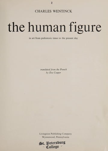 The human figure in art from prehistoric times to the present day