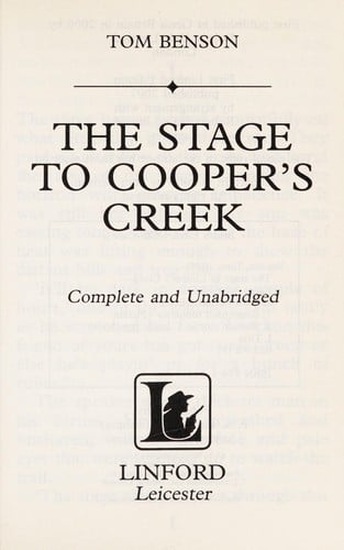 The stage to Cooper's Creek