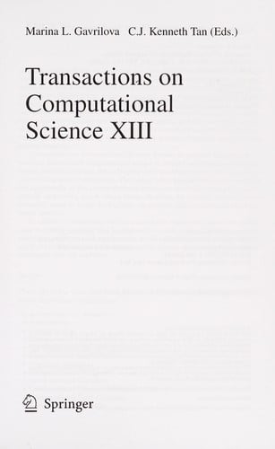 Transactions on computational science XIII