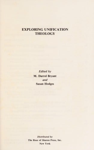 Exploring Unification theology