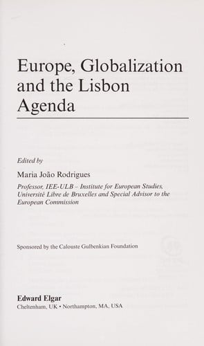 Europe, globalization, and the Lisbon Agenda