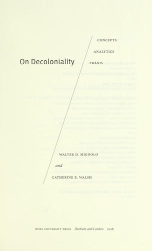 On decoloniality