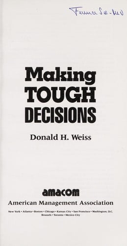 Making tough decisions