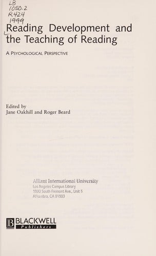 Reading development and the teaching of reading