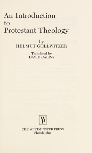 An introduction to Protestant theology