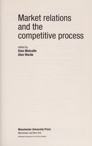 Market relations and the competitive process