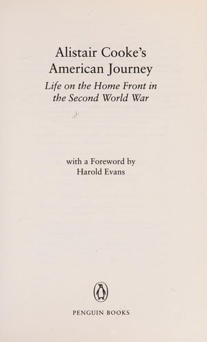 Alistair Cooke's American journey