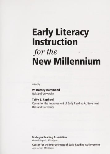 Early Literacy Instruction for the New Millennium