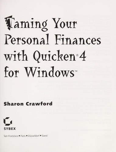 Taming Your Personal Finances With Quicken 4 for Windows