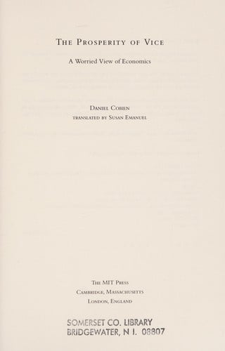 The prosperity of vice