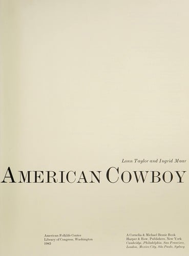 The American cowboy