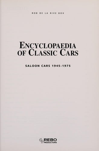 Encyclopaedia of classic cars