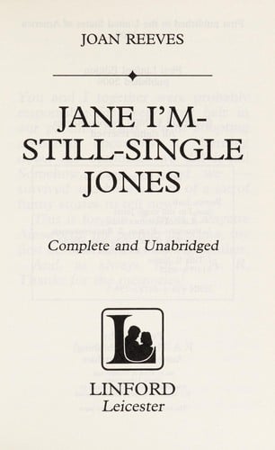 Jane I'm-still-single Jones