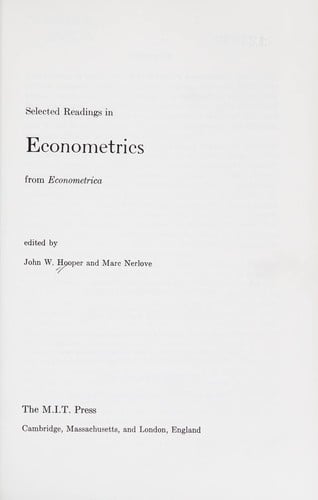 Selected readings in econometrics from Econometrica