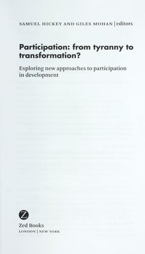 Participation, from tyranny to transformation?
