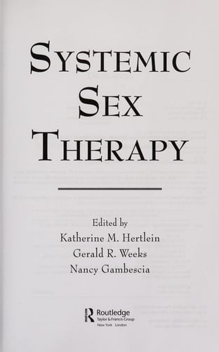 Systemic sex therapy