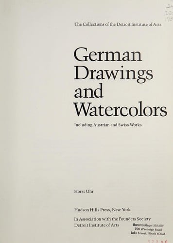 German drawings and watercolors, including Austrian and Swiss works