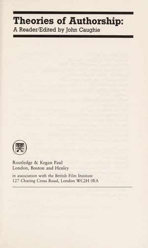 Theories of authorship