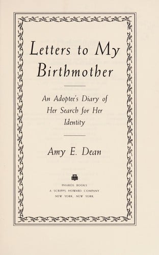 Letters to my birthmother
