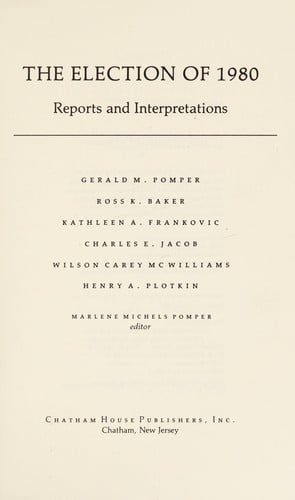 The Election of 1980