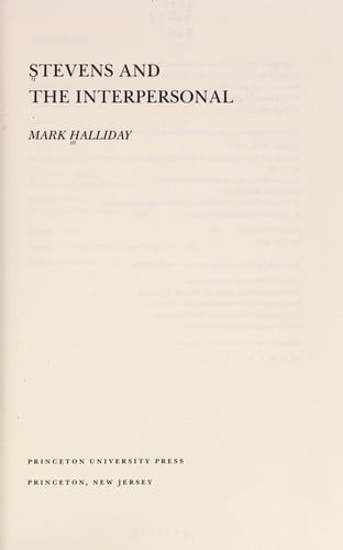 Stevens and the interpersonal