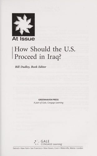 How should the U.S. proceed in Iraq?