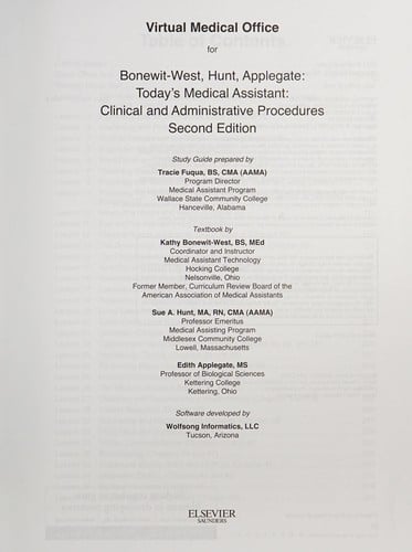 Virtual Medical Office for Today's Medical Assistant User Guide + Access Code