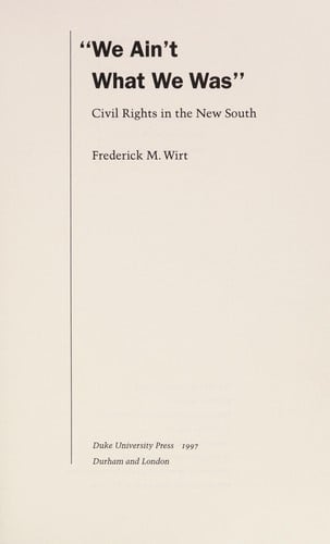 We ain't what we was