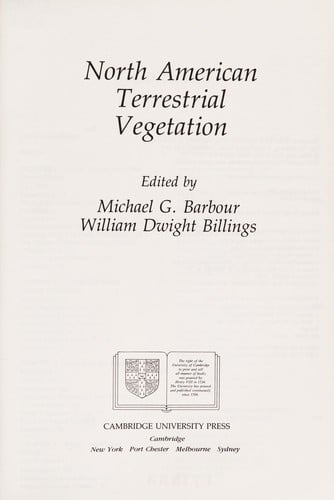 North American terrestrial vegetation