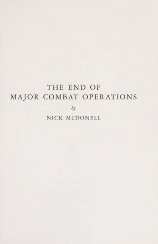 The end of major combat operations