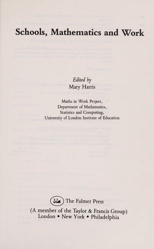 Schools, mathematics, and work