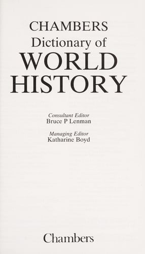 Chambers dictionary of world history