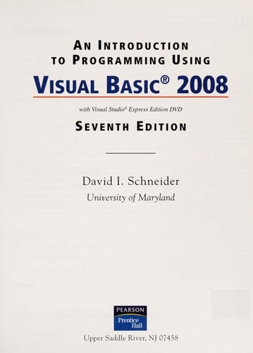 An introduction to programming using Visual Basic 2008