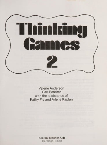 Thinking games 2
