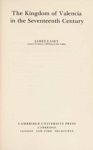 The Kingdom of Valencia in the seventeenth century