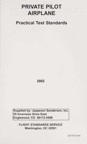 Private pilot practical test standards