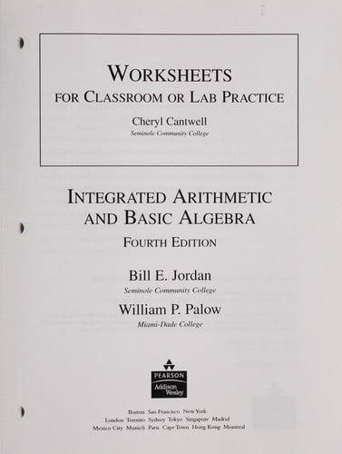 Worksheets for classroom or lab practice