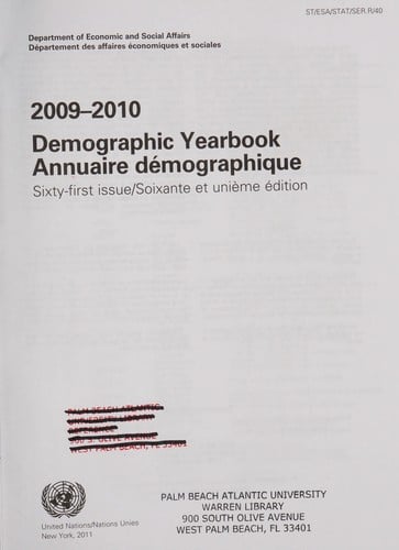 2009-2010 Demographic yearbook