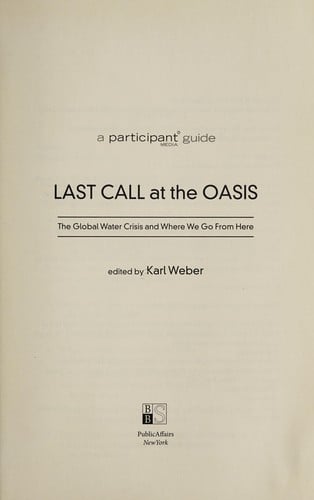 Last call at the oasis