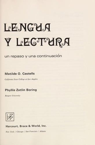 Lengua y lectura