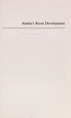 Alaska's rural development