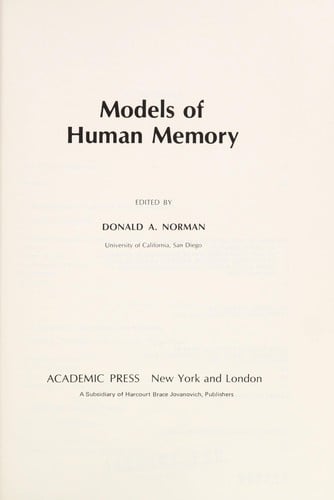 Models of human memory
