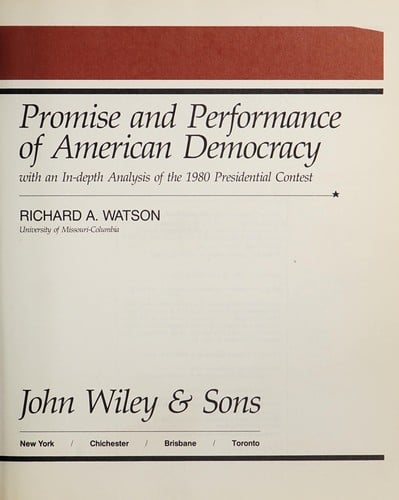 Promise and performance of American democracy