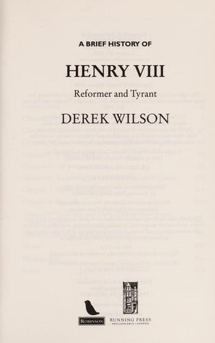 A brief history of Henry VIII